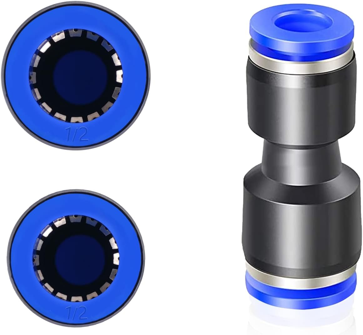 8PCS 12inch OD – 12inch OD Push to Connect Kit de montaje, conector de agua neumático recto de dos vías