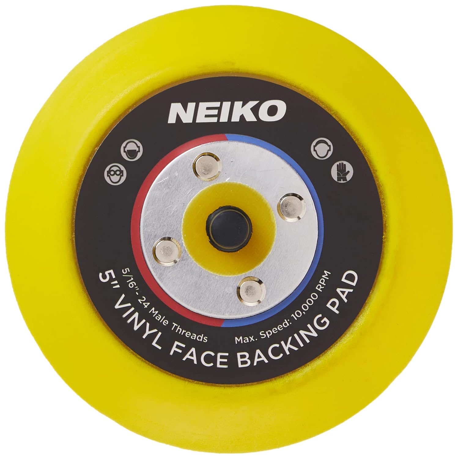 NEIKO 30261A Almohadilla de lijado de 5 pulgadas con respaldo de vinilo PSA, eje de 516 pulgadas con 24 soportes de rosca, 10,000 RPM, las