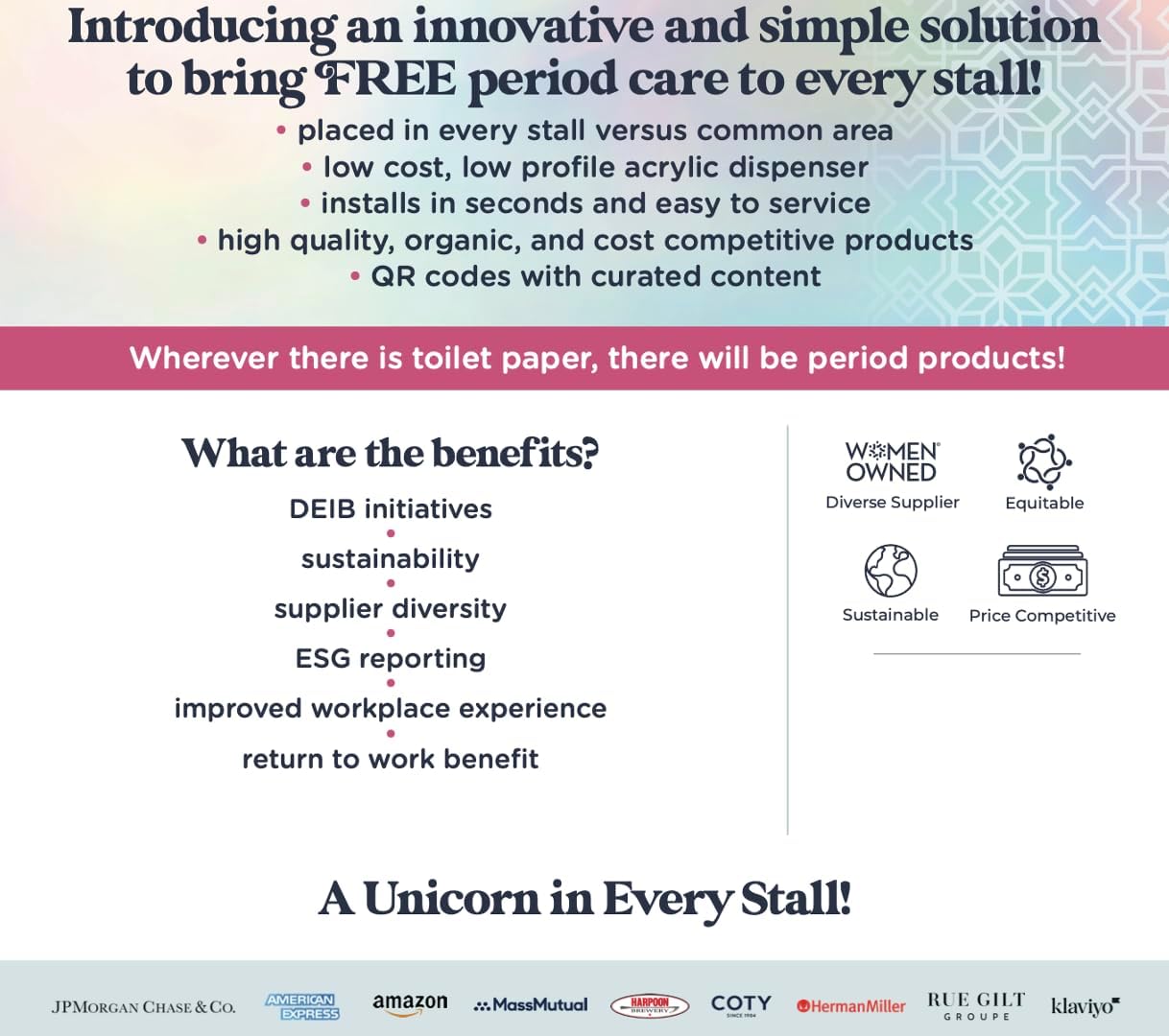 Unicorn Kit de iniciación de dispensador de baño acrílico montado en la pared, incluye un cartucho, 60 tampones de algodón orgánico y un cartucho,