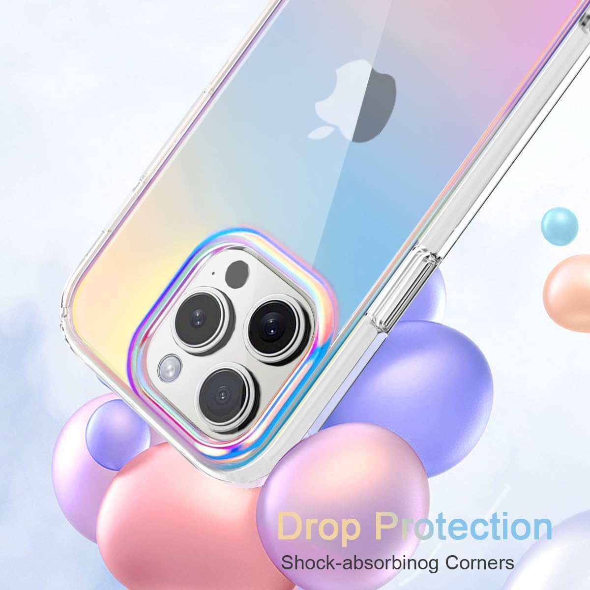 Yiyahu Coloful – Funda para iPhone 15 Pro, translúcida mate para iPhone 15 Pro para mujeres, niñas, bonita funda a prueba de golpes para Apple