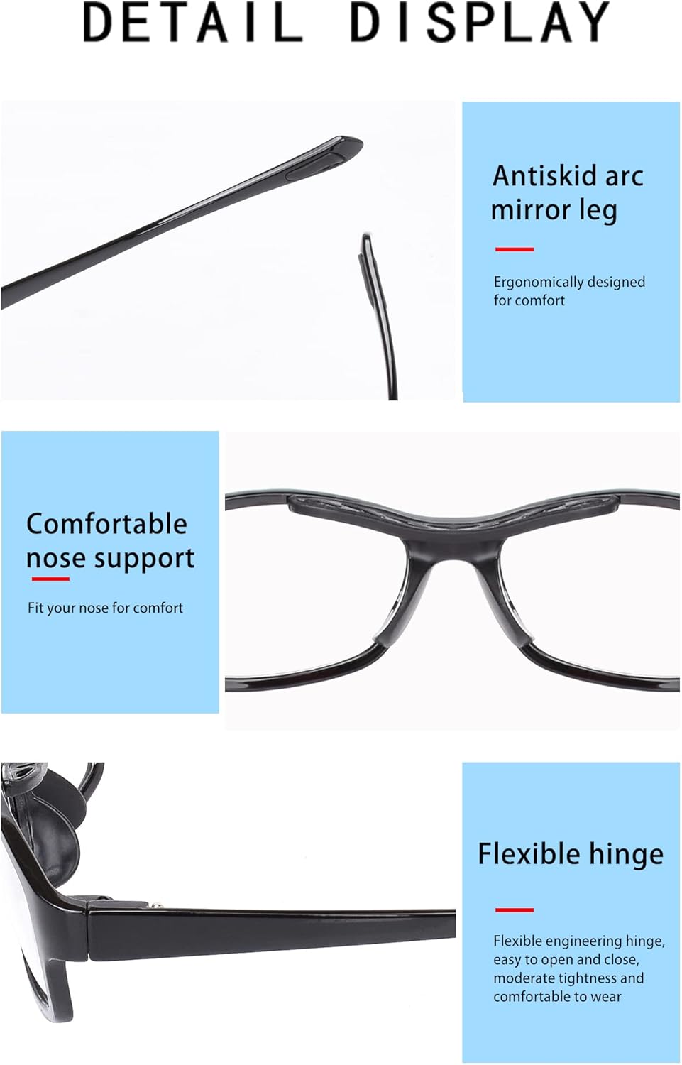 Gafas deportivas, gafas de seguridad para fútbol, con correa ajustable, patillas intercambiables para hombres y jóvenes