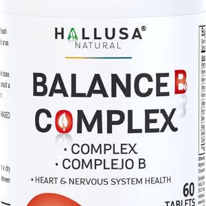Hallusa Natural – Equilibrar el complejo de vitamina B – Energía, función de las células cerebrales, vitamina B2, B3, B5, B6, B12-suministro de 60 Hallusa Natural – Equilibrar el complejo de vitamina B – Energía, función de las células cerebrales, vitamina B2, B3, B5, B6, B12-suministro de 60