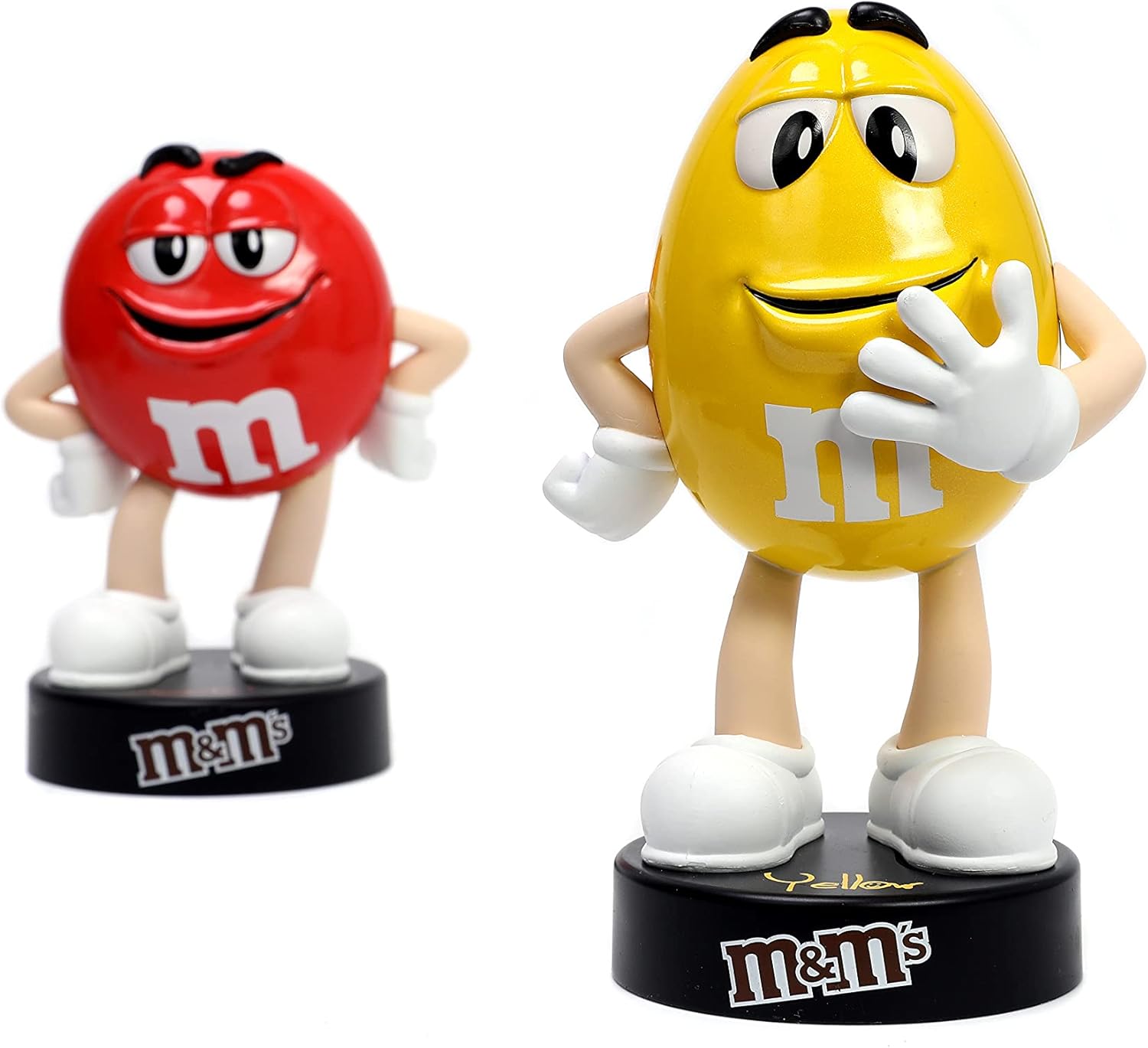 Jada Toys M&M’S – Figura de metal fundido a presión de metal amarillo de 4 pulgadas