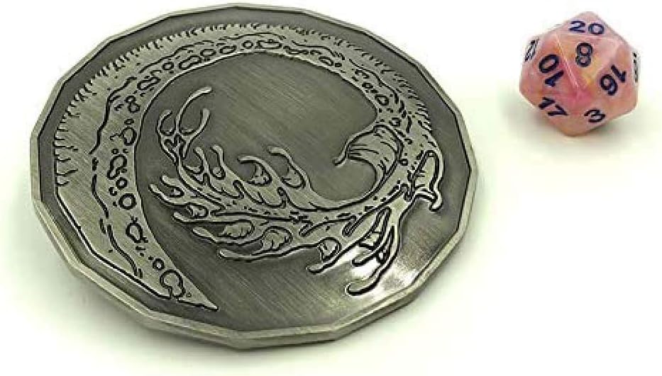 Dragón ahumado adulto (3 pulgadas) Moneda Moneda Monedas Calabozos y Dragones Monedas DND Juego de rol Fichas miniatura Novedad Monedas Dungeon