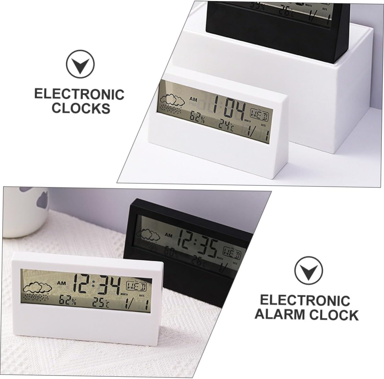 Reloj despertador electrónico perezoso temporizador eléctrico despertador eléctrico LED digital mesa decoración de mesa de comedor relojes digitales