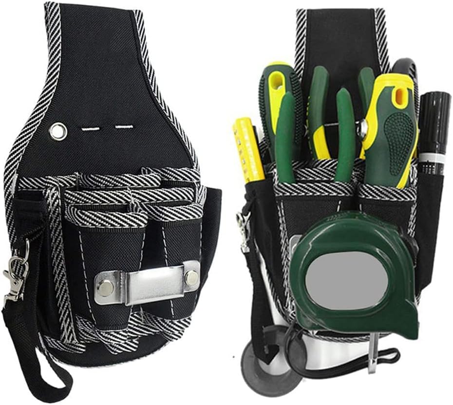 Bolsa de herramientas de bolsillo, 7 bolsillos para la cintura, bolsa de herramientas de bolsillo, bolsa de cinturón de bolsillo, soporte de taladro