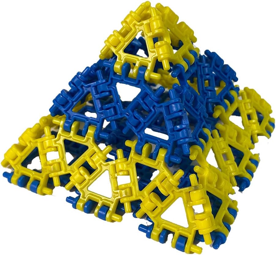 That Hinge Toy – Juego de 82 piezas azul + rosa, animal + más juguete de construcción STEM