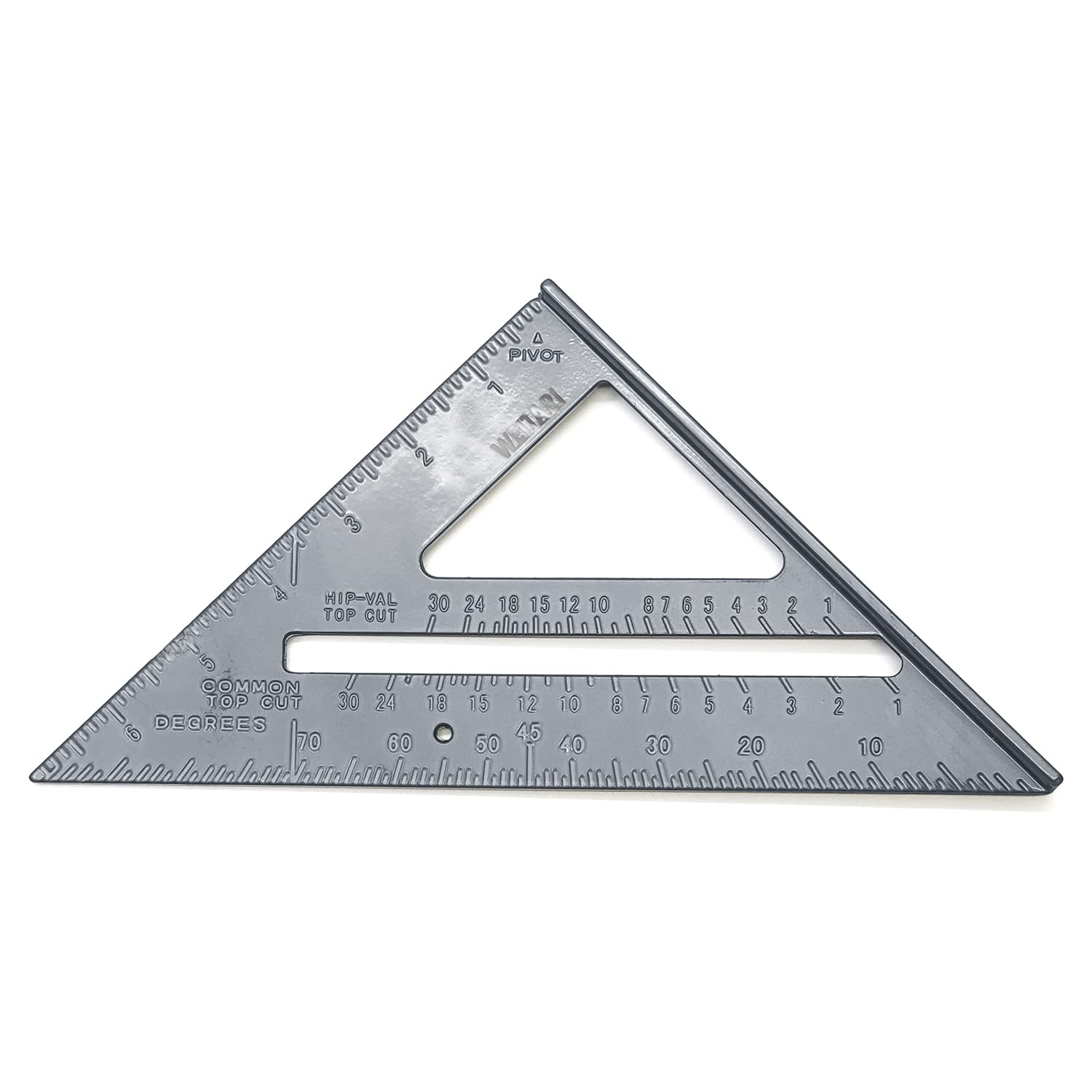 WEITARI Cuadrado de carpintero, cuadrado de aluminio de 7 pulgadas, triángulo de carpintero cuadrado a presión de fácil lectura, herramienta de