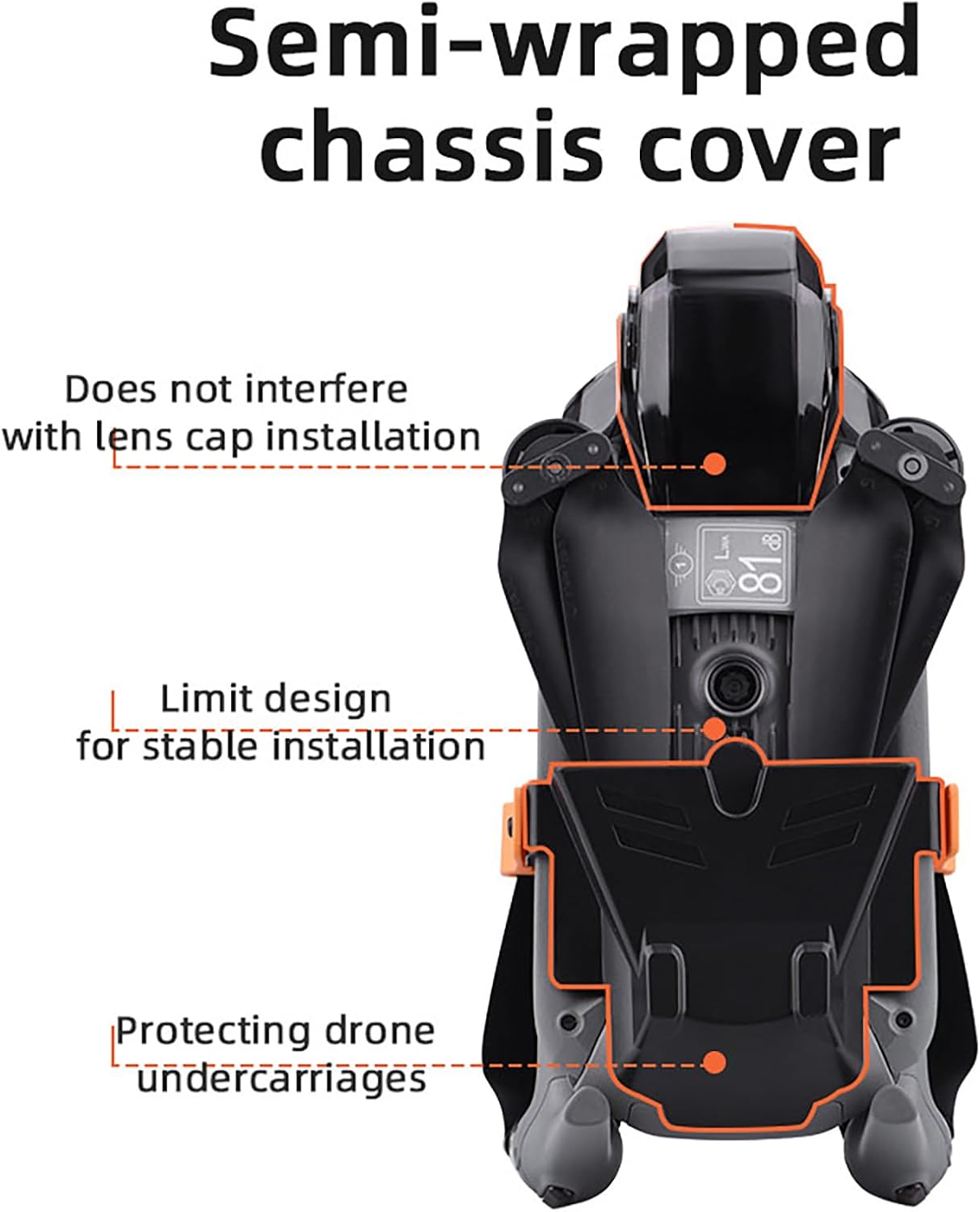 Soporte de hélice para DJI Air 3, protector de hélices estabilizador, correa fija, accesorios para drones (gris y naranja)