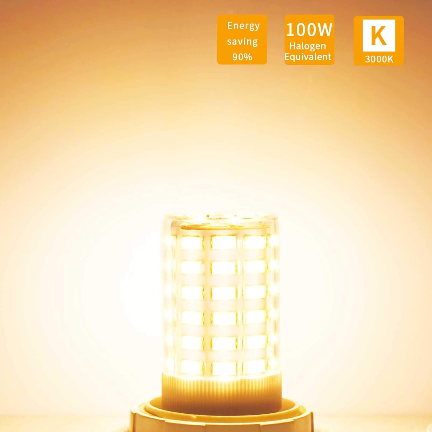 Bombilla LED para refrigerador CA 100-265V 7W E26 100W Luz equivalente halógena blanco cálido 3000K 1000 lúmenes, base de tornillo medio, cocina,