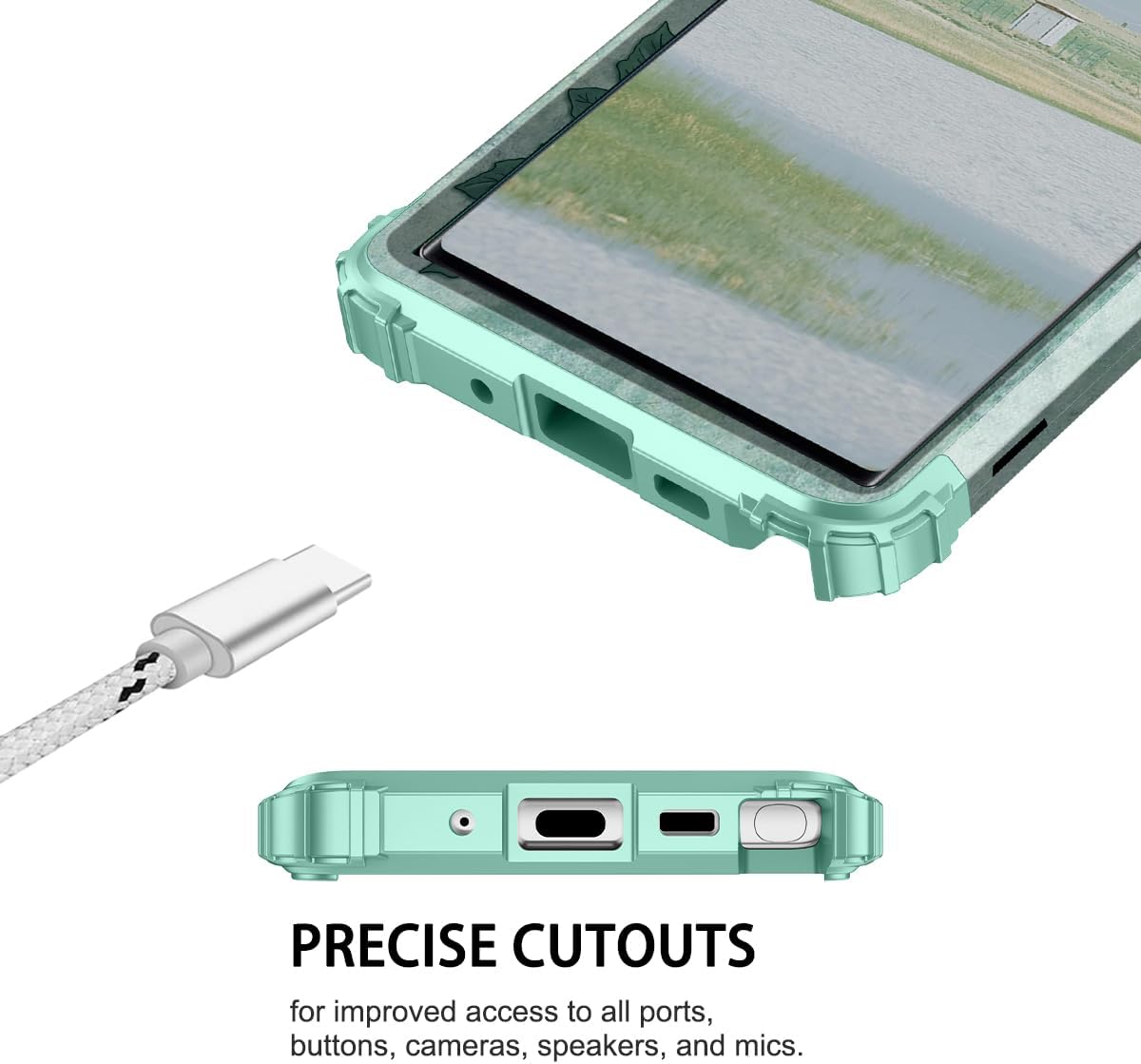 Hekodonk Funda protectora híbrida para Samsung Galaxy Note 10, resistente a prueba de golpes, de plástico duro+goma de silicona, funda protectora