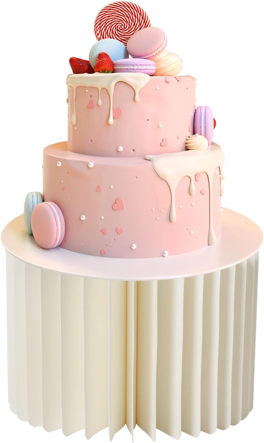 Centros de mesa de boda, jarrones de cartón, 10 columnas plegables con tapa acrílica, jarrón alto para flores, soporte cilíndrico de mesa para