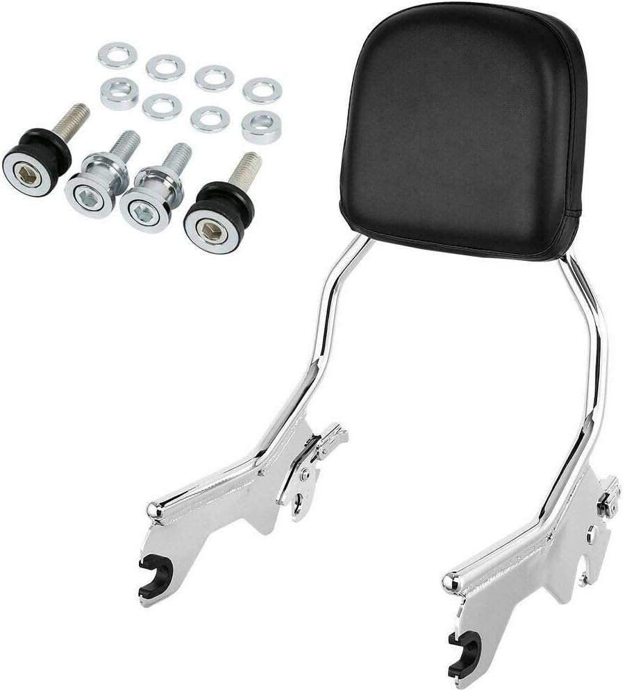 TCMT Respaldo vertical de barra Sissy estándar con kit de accesorios de acoplamiento para Harley Heritage Classic FLHC Street Bob FXBB 2018-2023
