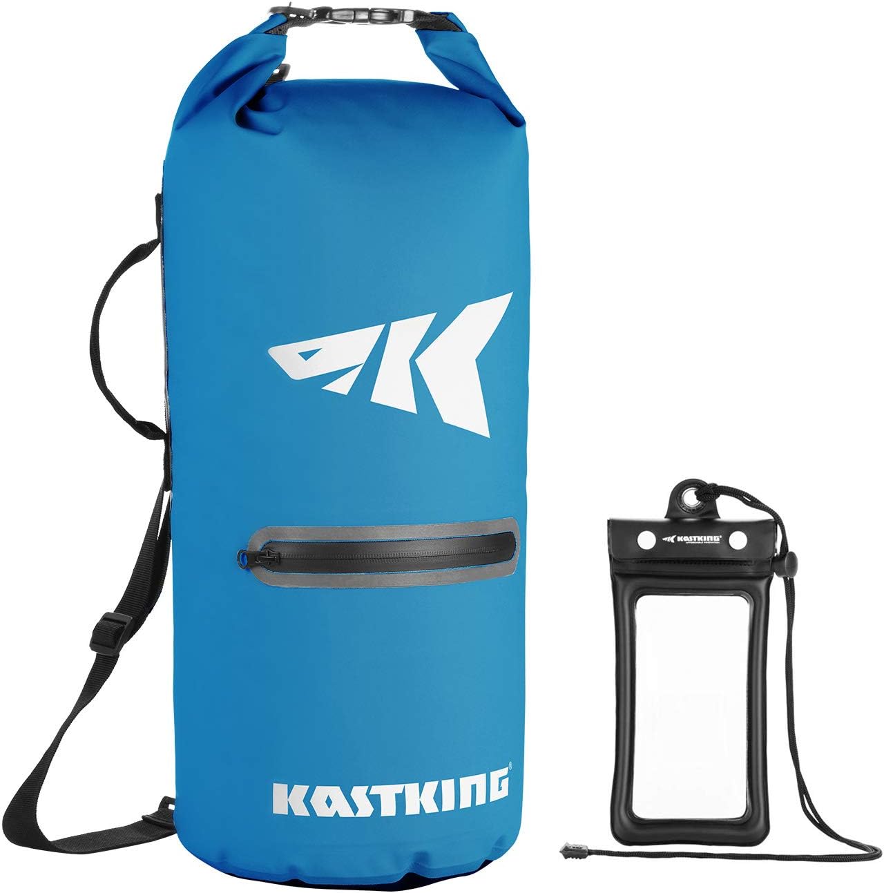 KastKing Cyclone Seal – Bolsa seca 100% impermeable con funda para teléfono, bolsillo frontal con cremallera, perfecta para playa, pesca, kayak,