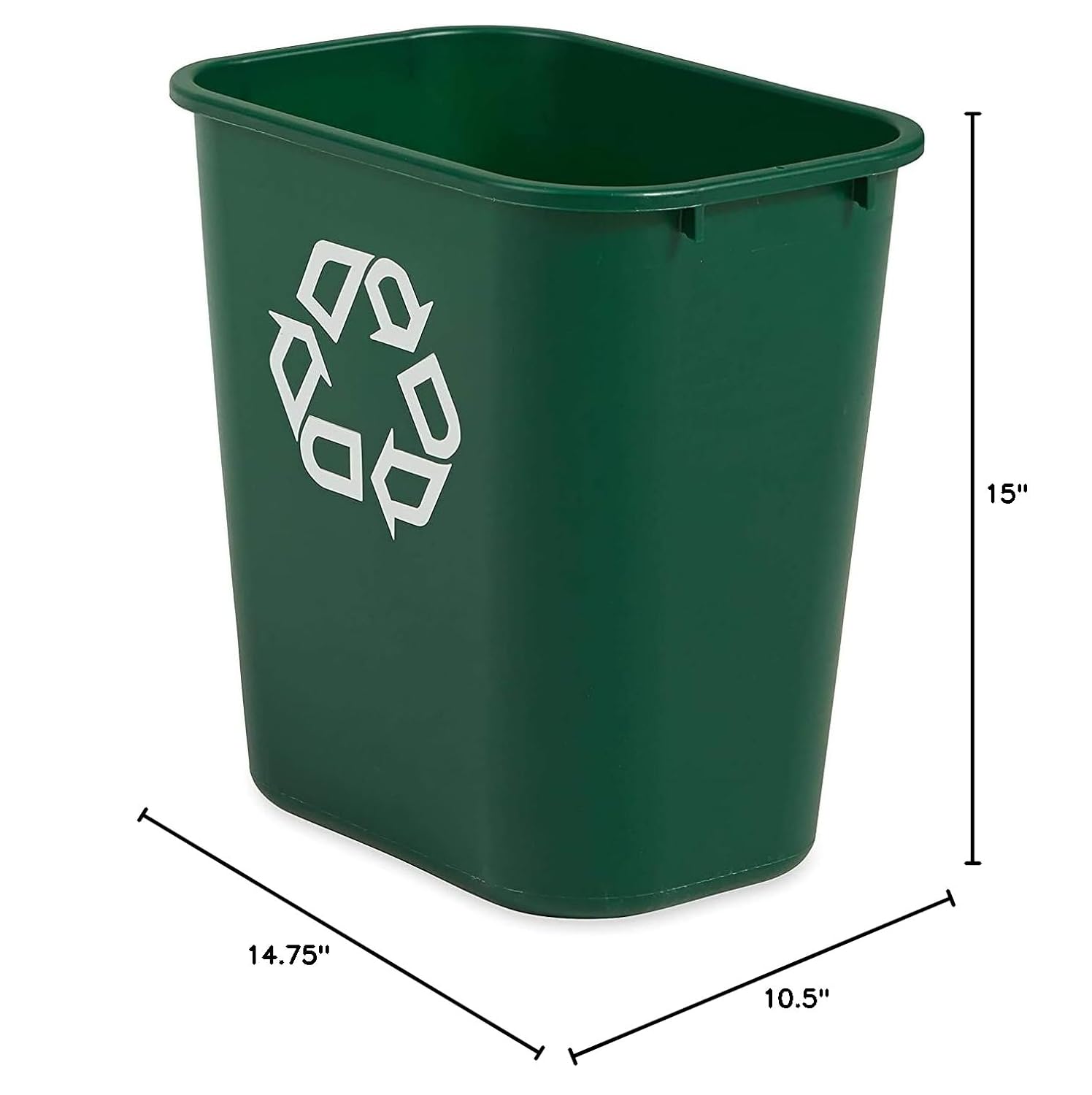 Rubbermaid Commercial Products – Basurero de escritorio de resina plástica