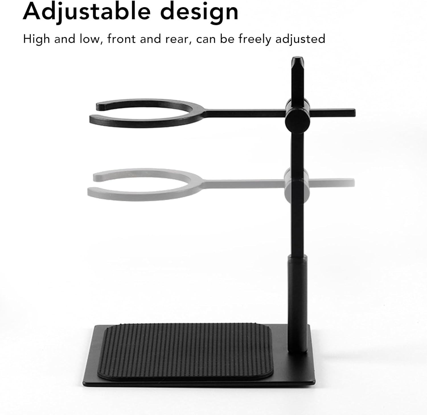 Atyhao Soporte para gotero de estación de café, con soporte ajustable de aleación de aluminio, cafetera de goteo con filtro de acero inoxidable
