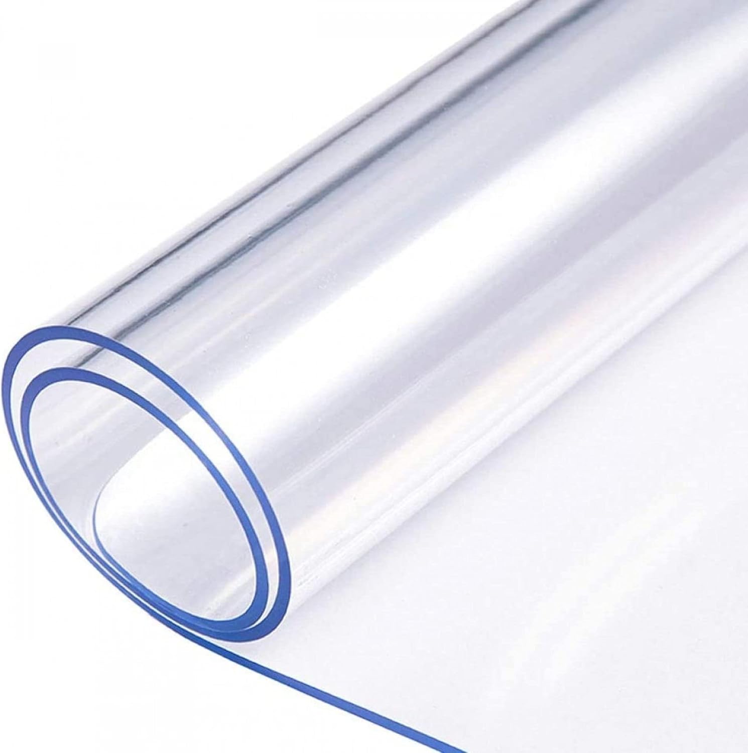 Protector de mesa transparente de 42 x 90 pulgadas y 0.059 in de grosor con protector de esquina, protector de mesa para mesa de comedor, protector