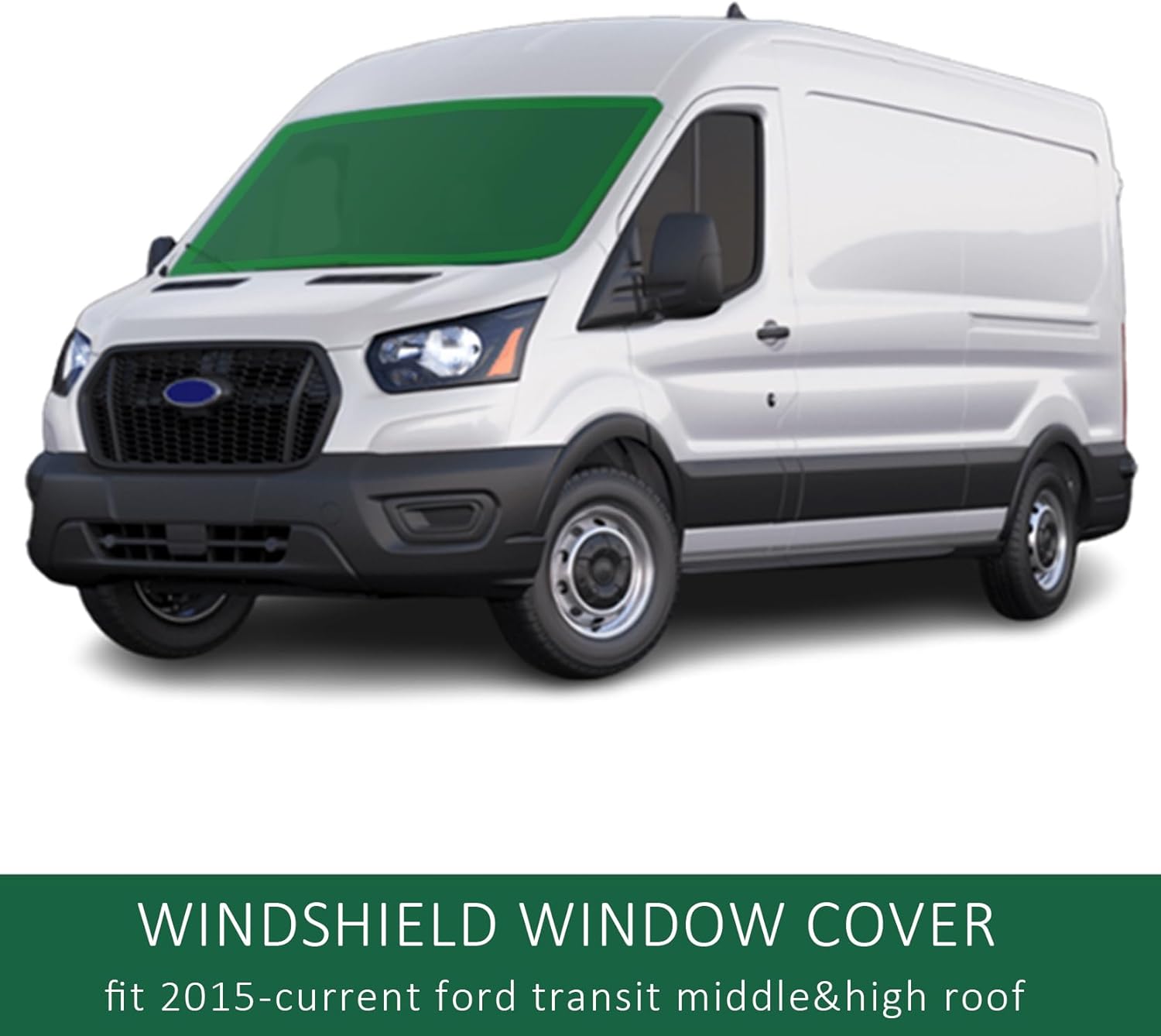 Cubiertas de ventana con aislamiento magnético (par) para Ford Transit Van (3 estaciones, parabrisas (nueva serie)