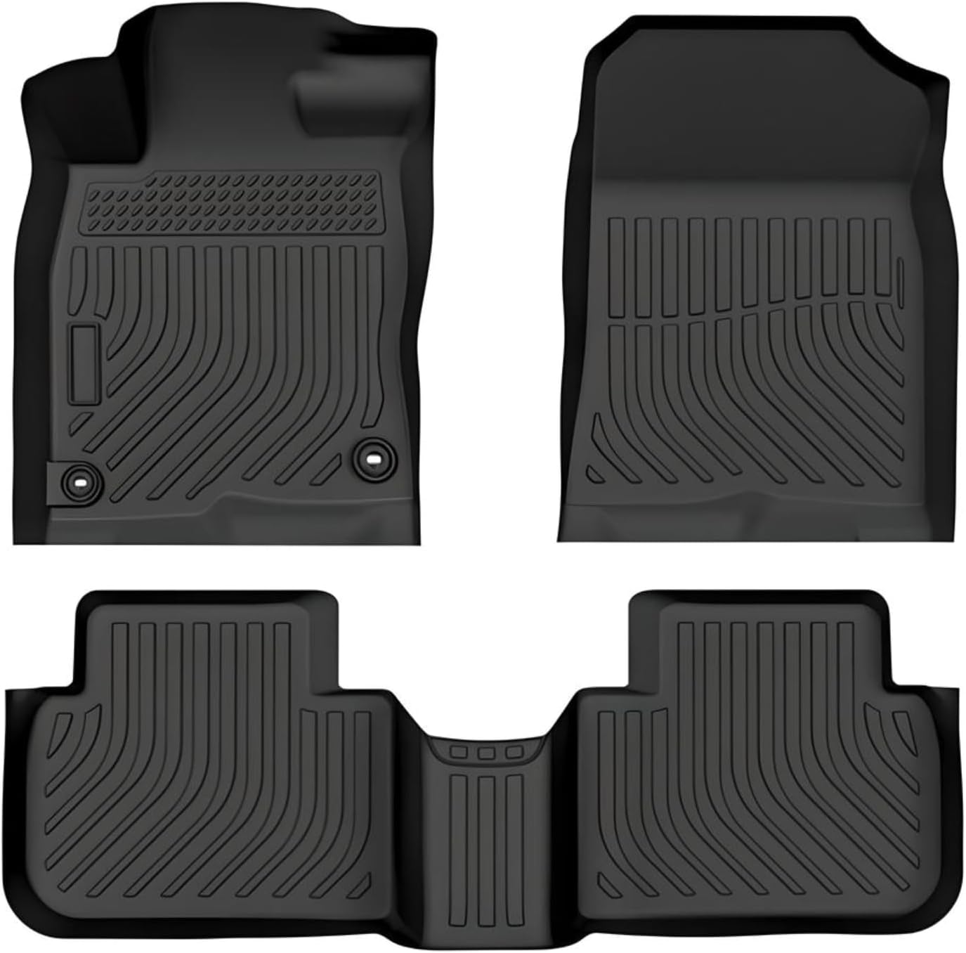 SUPER LINER Alfombrillas compatibles con Honda Civic CoupeCivic SedanCivic Type R2022-2024, protector único de elastómero termoplástico negro para
