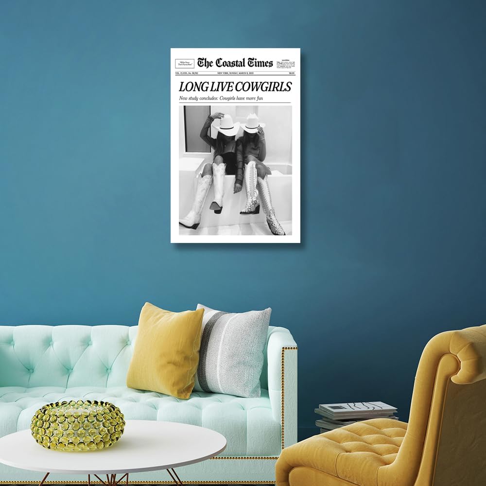 Póster vintage de moda para pared, diseño moderno de champán, The New York News, impresión en lienzo con citas humorísticas, carrito de bar, póster