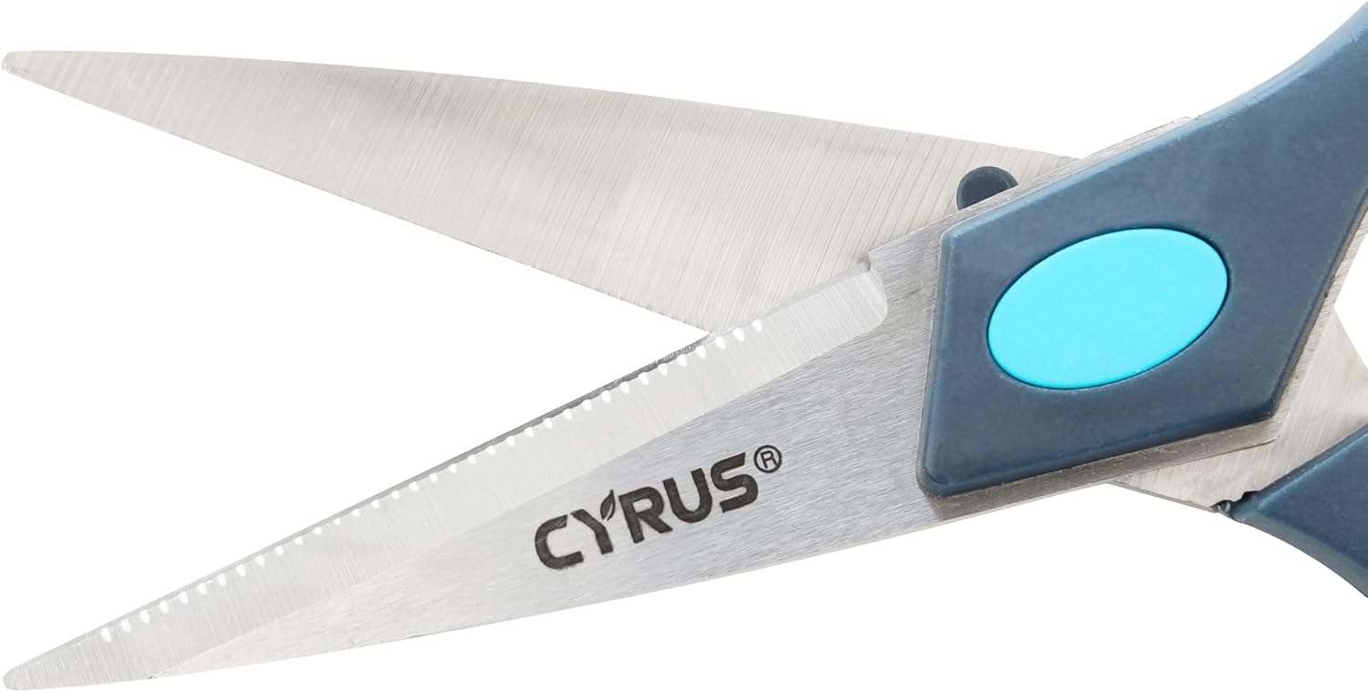 CYRUS Tijeras de cocina resistentes aptas para lavavajillas, 2 tijeras de carne que se separan para cortar alimentos, aves de corral, cocina