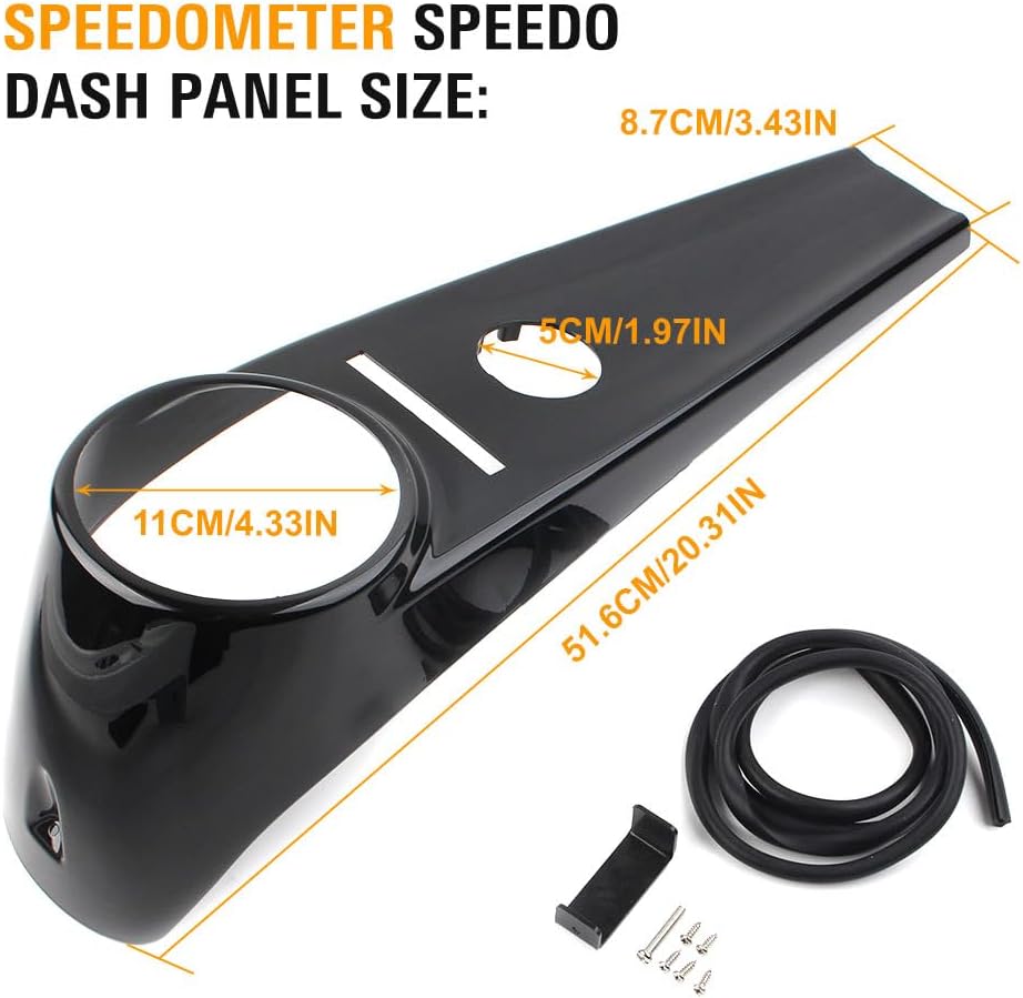 FSFY – Consola de combustible Smooth Dash, cubierta para tanque de gas, consola de tablero lisa para Harley Softail 2000-2017, color negro