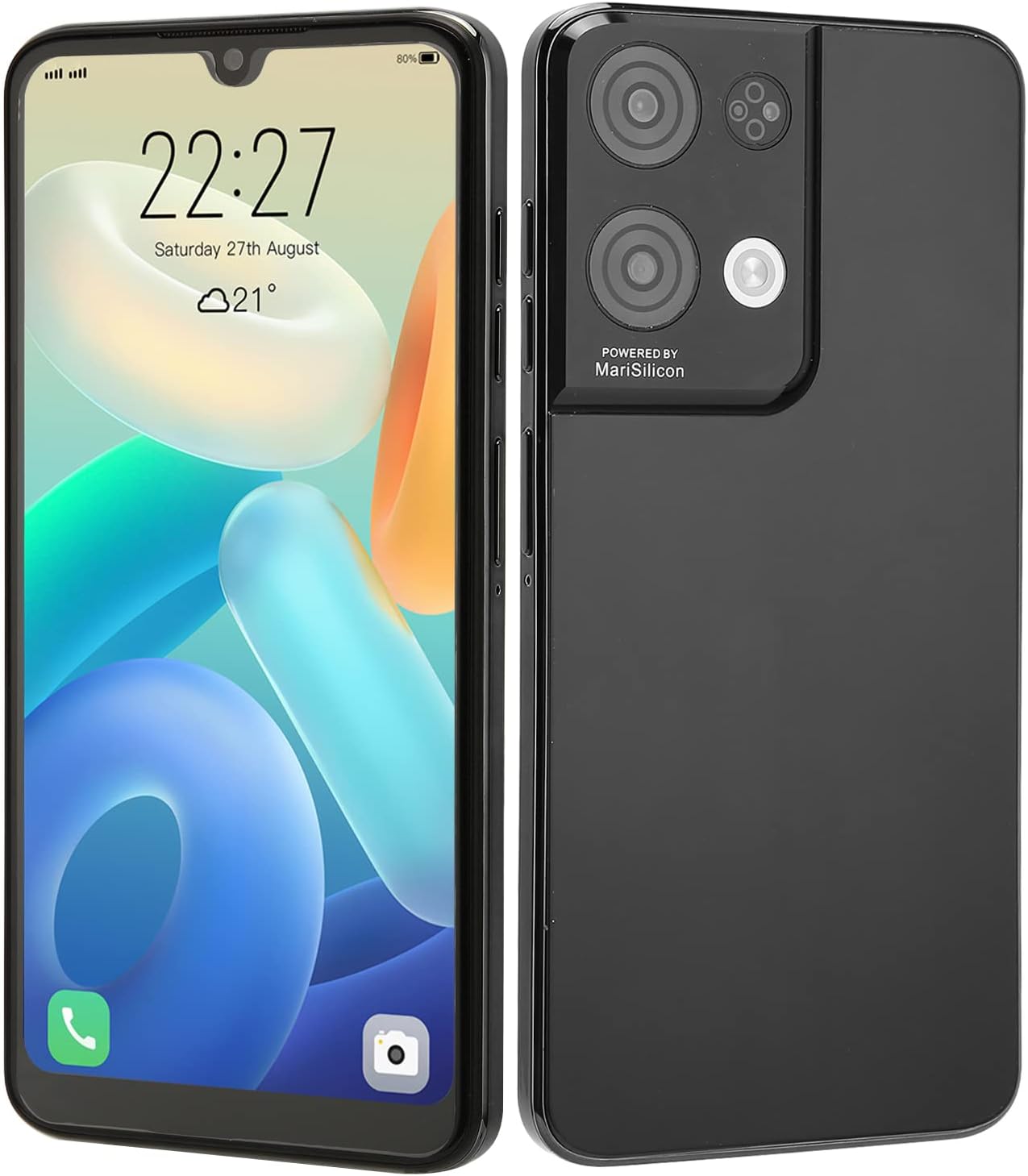Reno 8 Pro Teléfono inteligente desbloqueado, Android 12.0 Face Desbloqueado, 6.0 pulgadas FHD Pantalla Dual SIM 2GB 16GB Teléfono Celular, 4500mAh