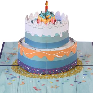 Tarjeta desplegable de regalo de cumpleaños de Rainbow Cake – Tarjetas de felicitación, tarjeta de regalo de feliz cumpleaños, regalos únicos para Tarjeta desplegable de regalo de cumpleaños de Rainbow Cake – Tarjetas de felicitación, tarjeta de regalo de feliz cumpleaños, regalos únicos para