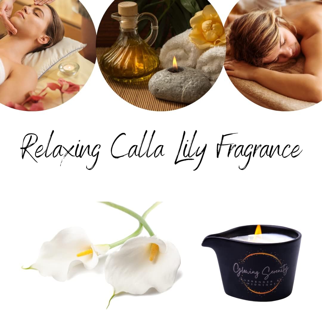 Vela de aceite de masaje para relajación, hecha con aceites esenciales para spa en casa, vela de aceite de cera de soja cálida e hidratante, vela de