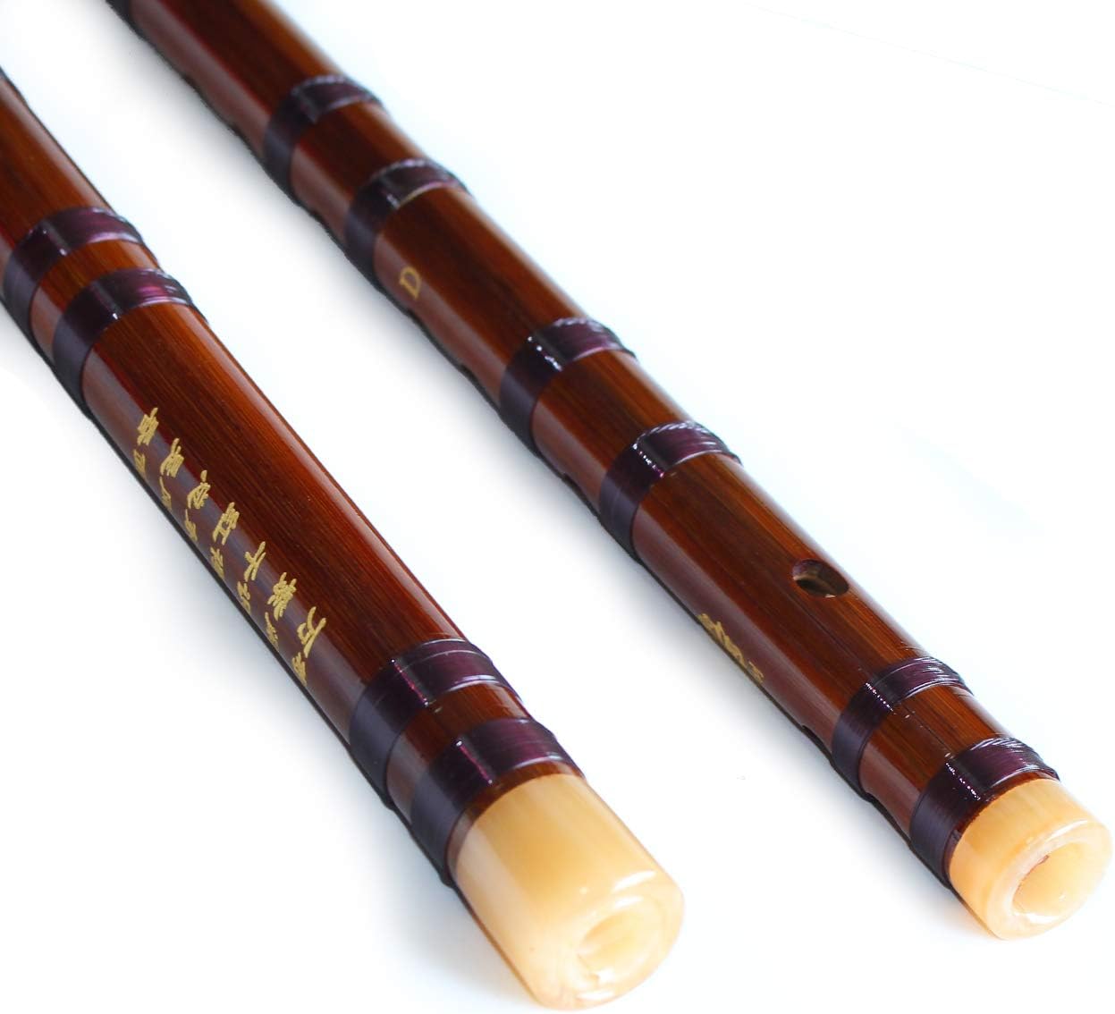Flauta de bambú de estilo vintage Instrumento musical chino Dizi tradicional (clave D)