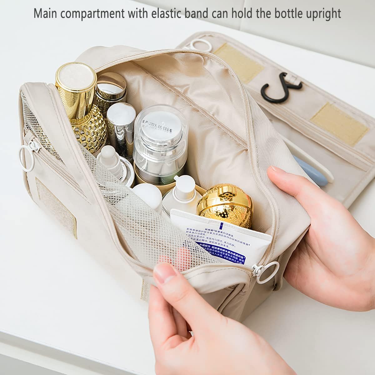 IMCUZUR Bolsa organizadora de maquillaje para mujer, bolsa de cosméticos resistente al agua para niñas, bolsa de maquillaje de viaje para accesorios