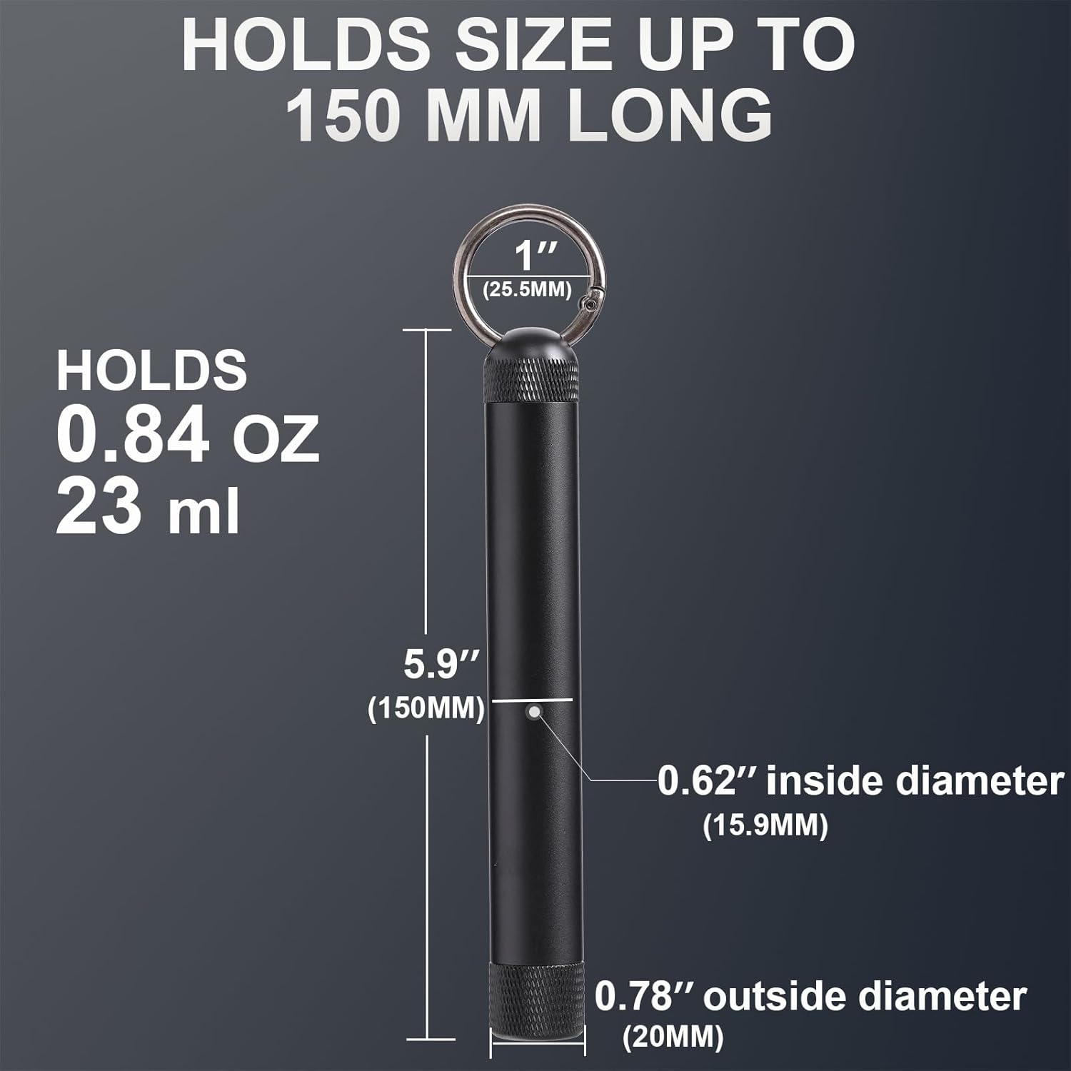 Contenedor hermético – Contenedor de tubo de botella de almacenamiento de metal – Funda impermeable – Tubo de almacenamiento de llavero – Contenedor