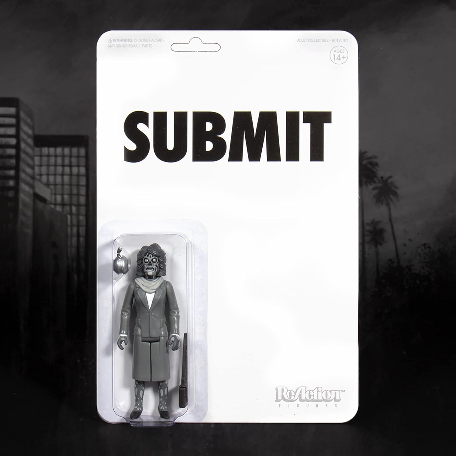 Super7 They Live Female Ghoul (negro y blanco) Figura de reacción de 3.75 pulgadas