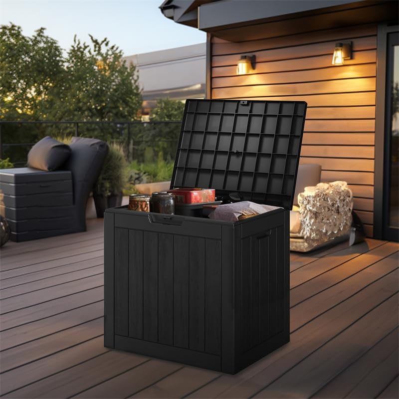 Caja de almacenamiento para exteriores, muebles de patio impermeables, herramientas de jardín, cojines, accesorios de piscina, banco de