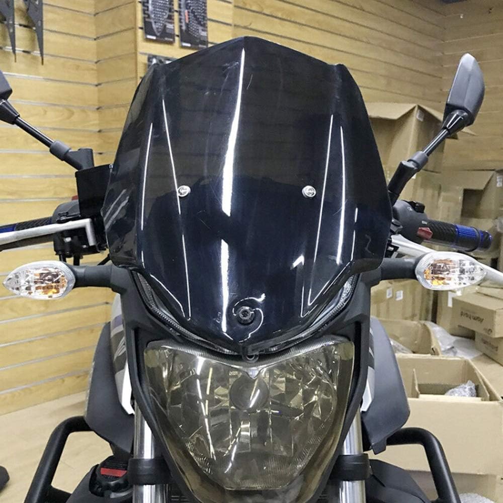 Motorcycle Windshield Windscreen Compatible with MT-03 MT03 MT 03 FZ-03 FZ03 FZ 03 2016 2017 2018 2019 Double Bubble Windshield Wind Deflectors