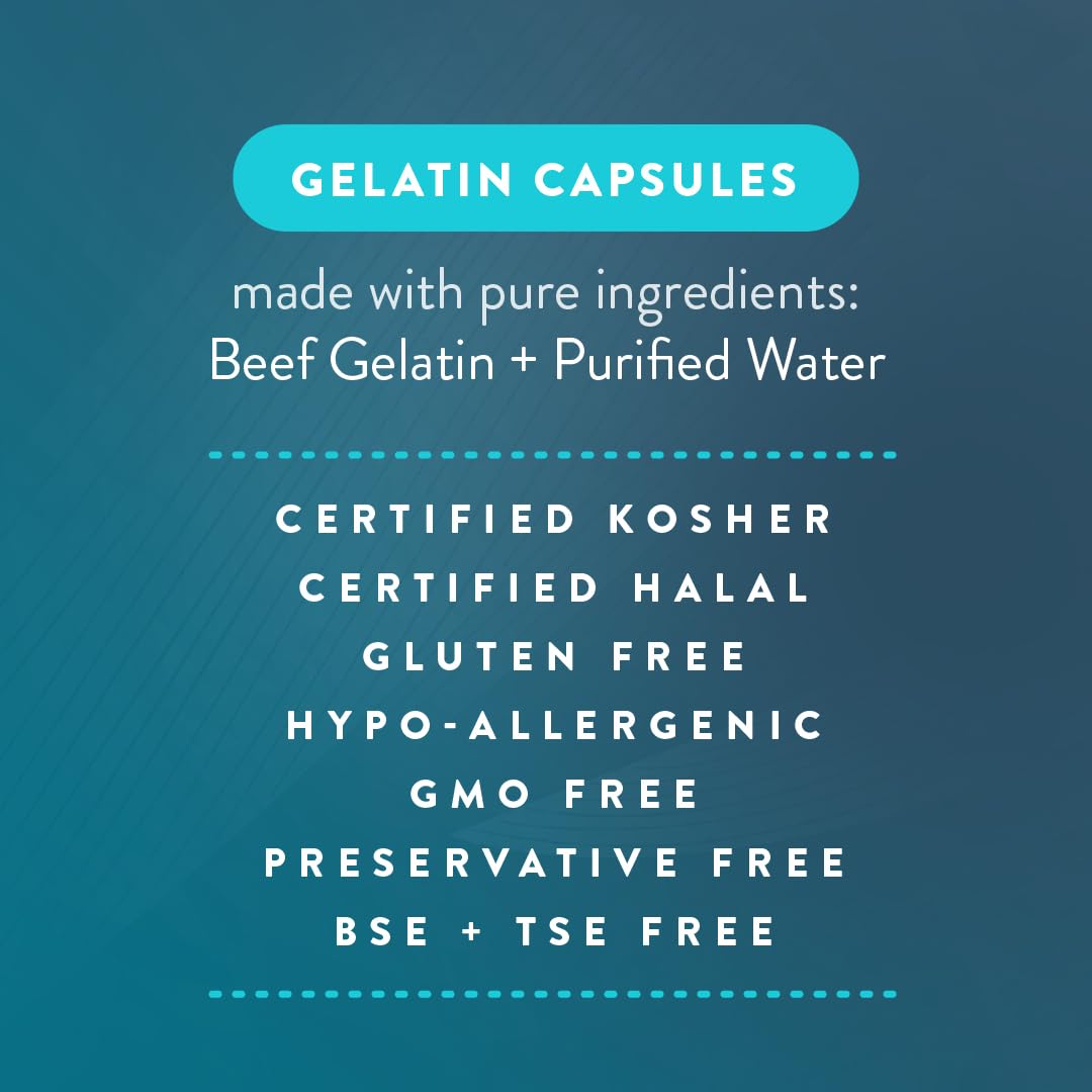 Purecaps USA – Cápsulas vacías de gelatina transparente tamaño 0 – Disolución rápida y fácilmente digerible – Sin conservantes con ingredientes