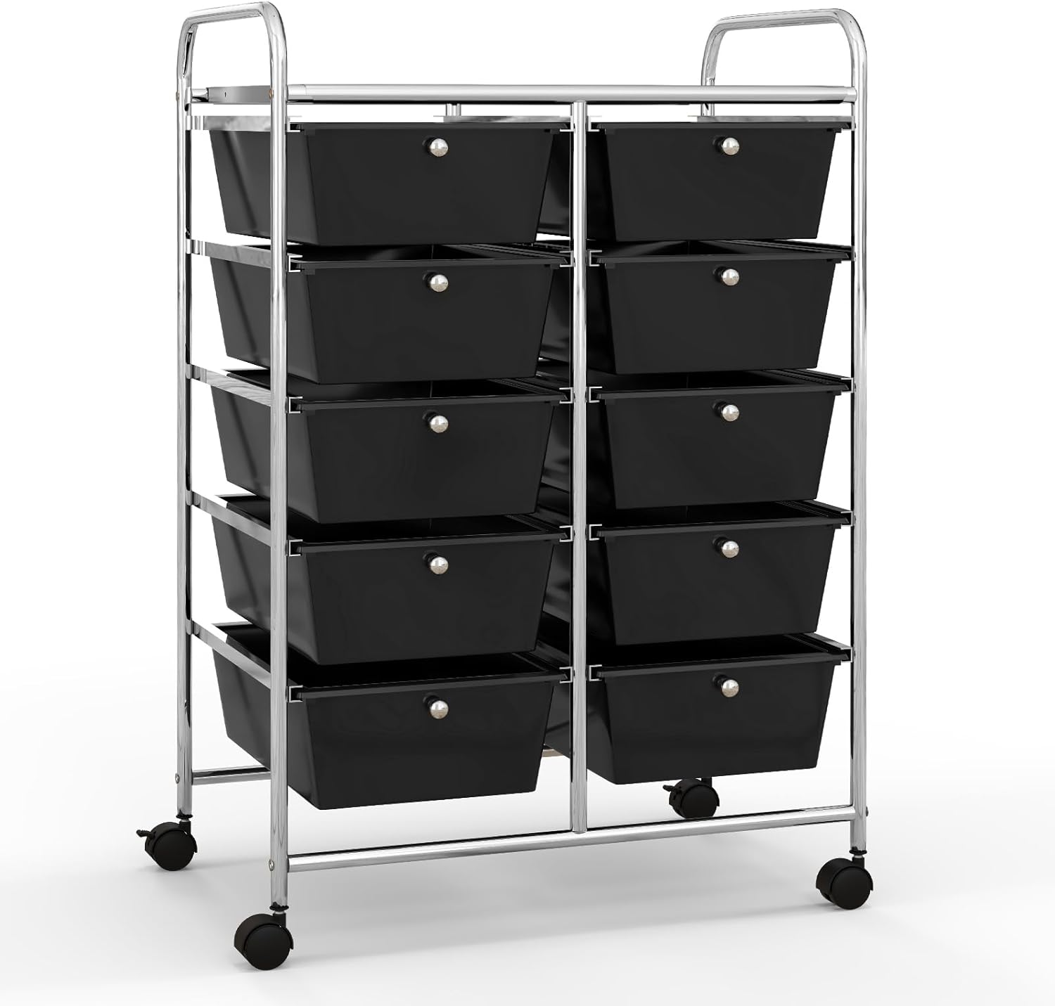 Giantex Carrito con ruedas de 10 cajones, organizadores de aula, carrito de almacenamiento con ruedas, para profesores, oficina, hogar, suministros
