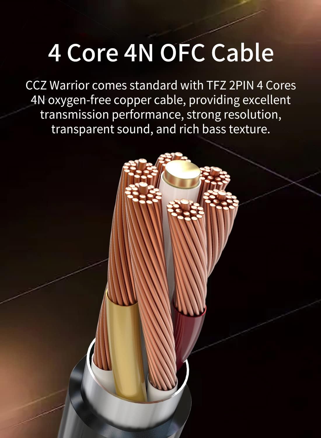 KEEPHiFi CCZ Warrior Budget IEM 3BA+1DD Hybrid in Ear Monitor, auriculares con marco de metal galvanizado con cable con sonido equilibrado y neutro