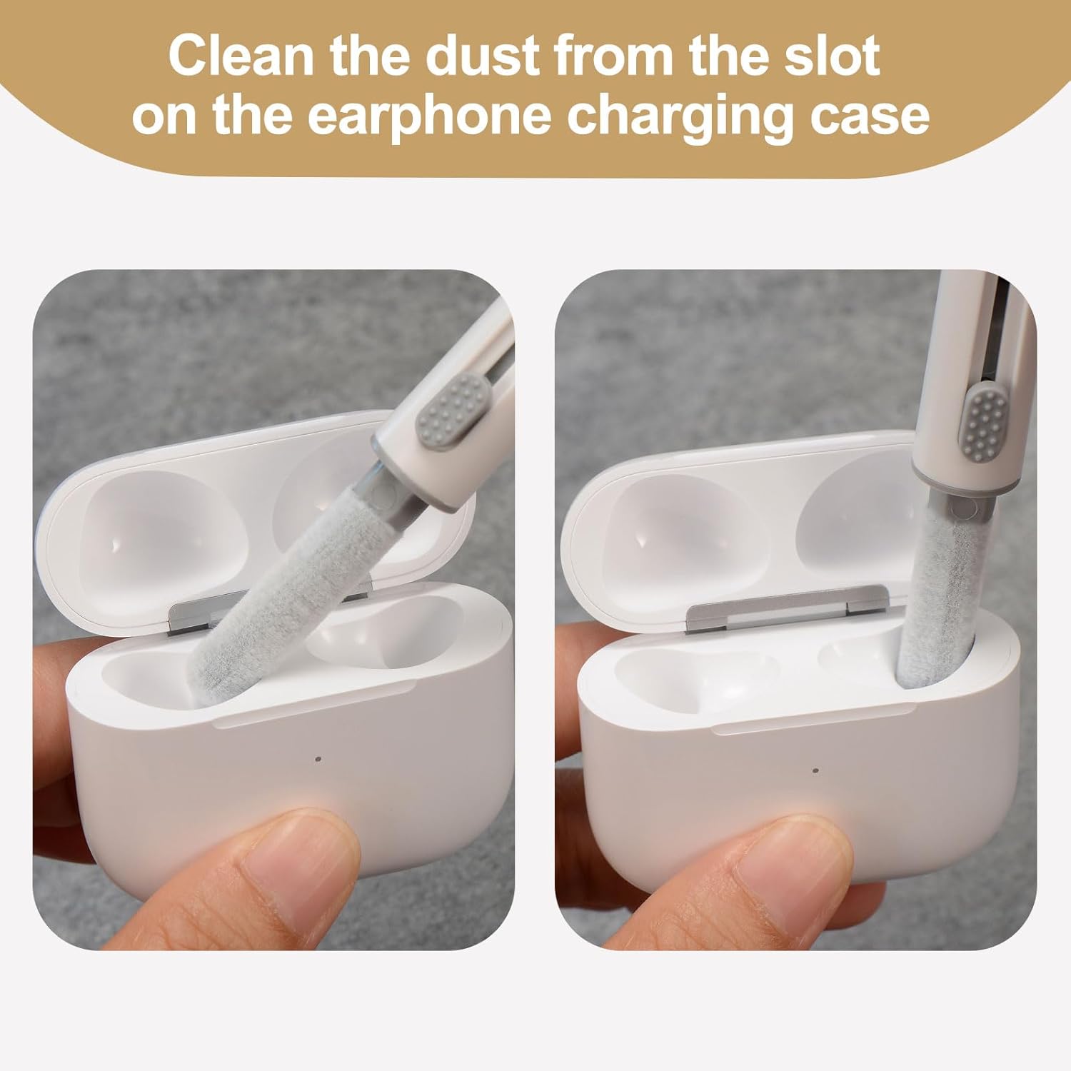 Kit de limpieza para AirPods Pro 1 2 3  Kit limpiador de AirPod con un mini cepillo suave, esponja flocada y punta de metal para bolígrafo, kit de
