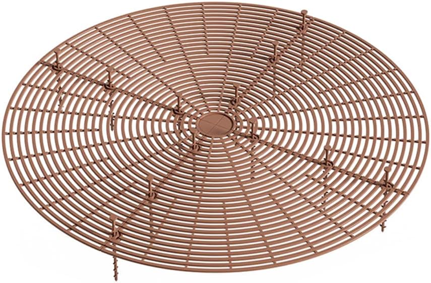 Paquete de 1 rejilla grande para macetas, protectores de suelo para macetas cortables con estacas profundas, tapón de excavación de perros, gatos,