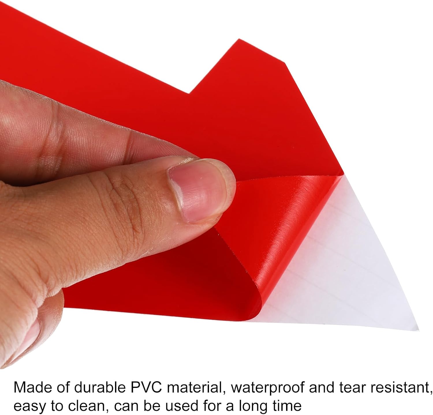 PATIKIL Pegatina de flecha de 8 x 4 pulgadas, 20 piezas de PVC removibles autoadhesivas impermeables para piso, letrero de flecha para instrucciones