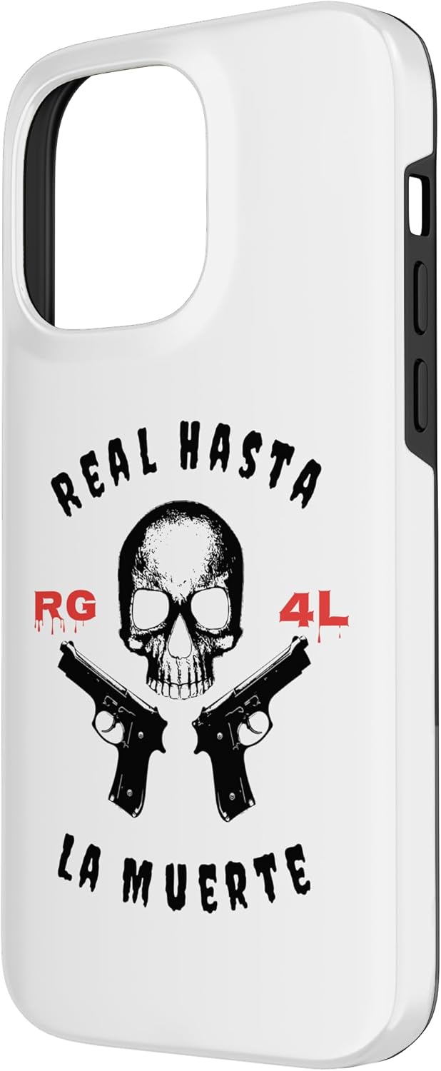 Funda para iPhone 14 Pro Max Real Hasta La Muerte, RG4L Camisa Puerto Rico Trap Music Case