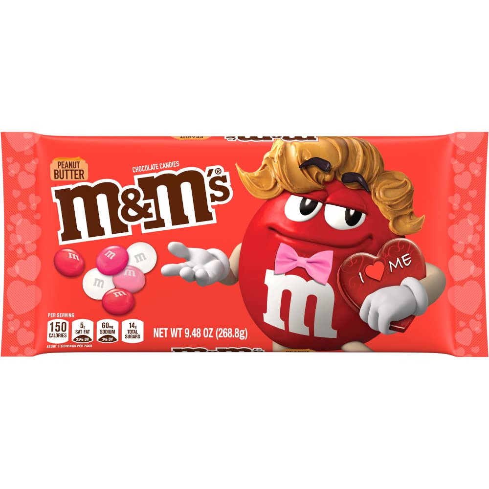 M & M’s MANTEQUILLA DE MANÍ LAVALENTINA 9.48 onzas, Rojo