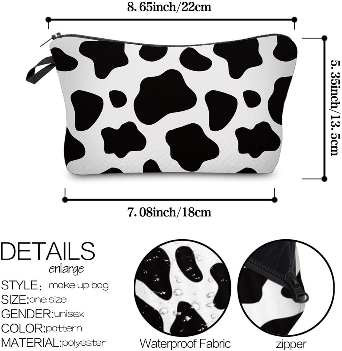 LOOMILOO Pequeña bolsa de maquillaje con estampado de margaritas, bolsa de cosméticos para bolso de mujer, bolsa organizadora para regalo, Color