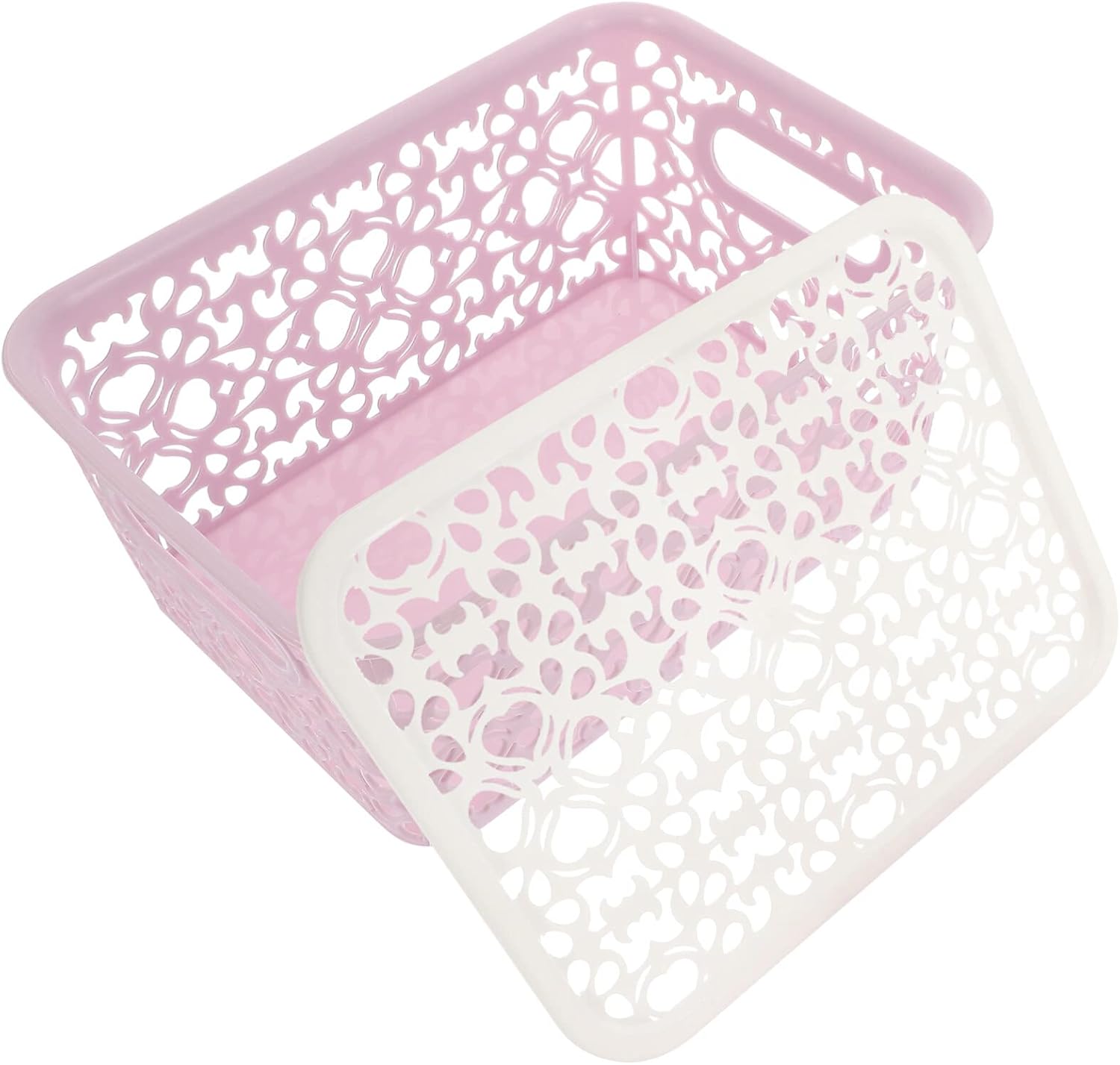 ABOOFAN Caja de almacenamiento de cubo cesta de almacenamiento de plástico con tapa cestas con tapas cestas de almacenamiento con tapa contenedores