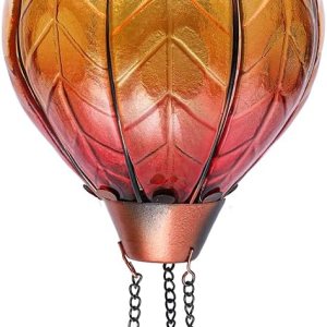 Farol solar de globo de aire caliente con llama parpadeante para colgar, faroles solares para exteriores, impermeables, faroles decorativos para Farol solar de globo de aire caliente con llama parpadeante para colgar, faroles solares para exteriores, impermeables, faroles decorativos para