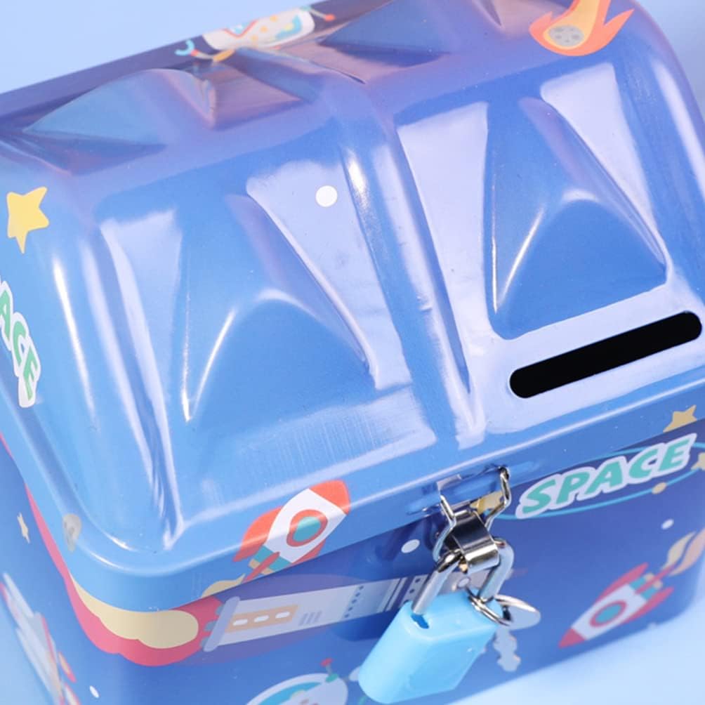 Beavorty Caja de 2 piezas de alcancía para ahorrar dinero, tarro de billetes de lata de dulces de Navidad para niños, tarro de dinero seguro para