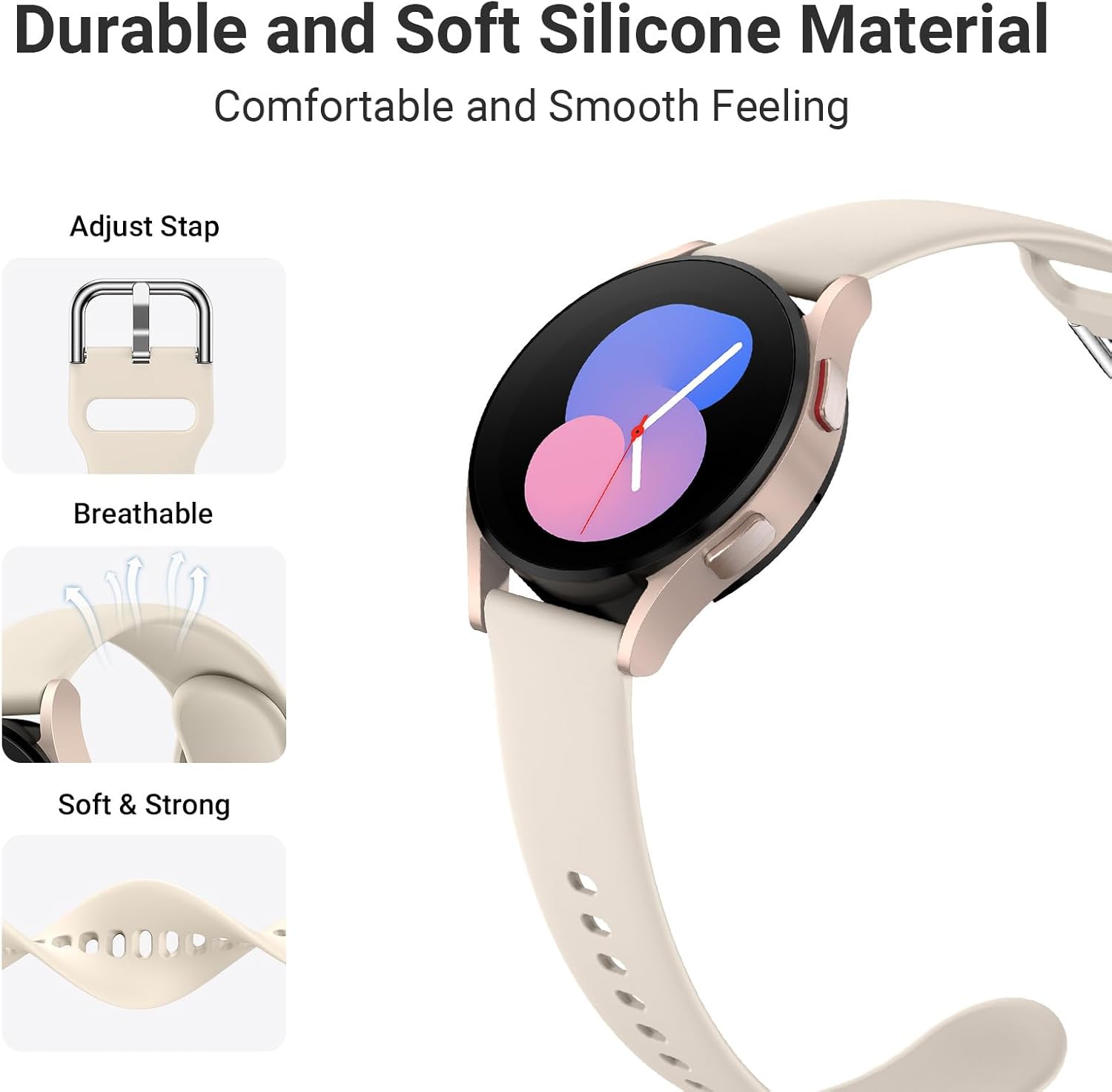iFuntec Paquete de 6 correas compatibles con Samsung Galaxy Watch 654 1.575 in 1.732 inWatch 5 Pro 1.772 inGalaxy Watch 4 Classic 1.654 in 1.811 in