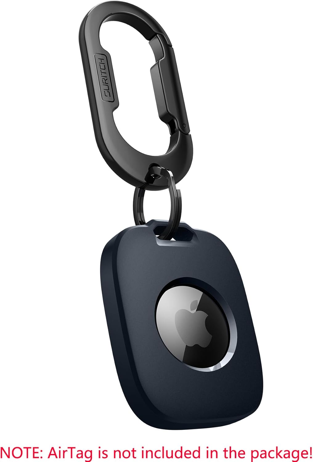 SURITCH Soporte para Apple AirTag, funda AirTag con mosquetón antipérdida, llavero protector de TPU a prueba de golpes para niños, llaves, mascotas,