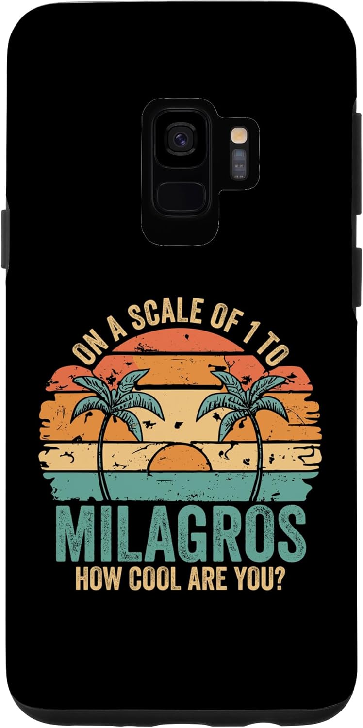 Galaxy S9 MILAGROS Cute Retro Girls Groovy MILAGROS Personalized Name Case